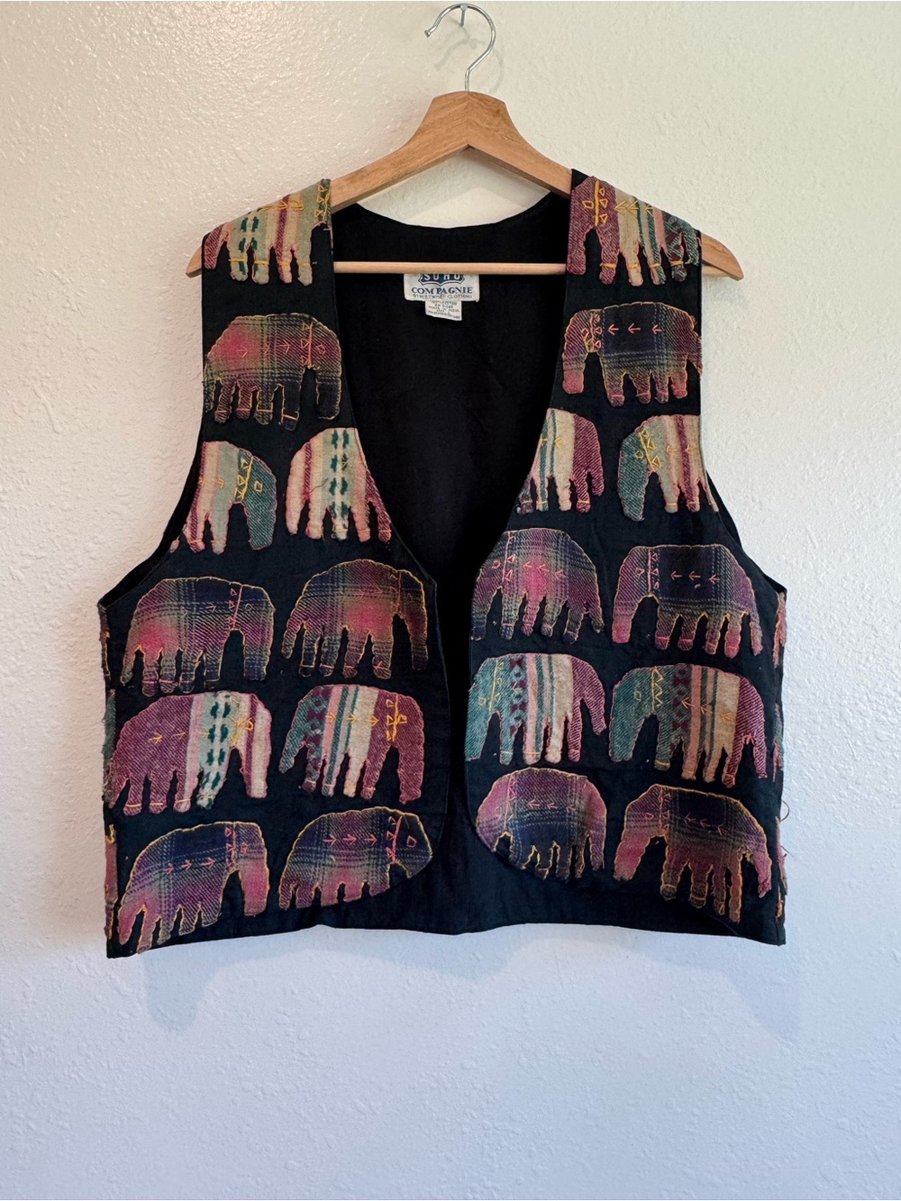 SOHO Compagnie Colorful Elephant Print Vest - 100% Cotton